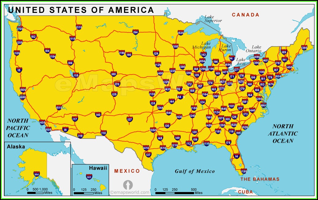 Major highways in the United States